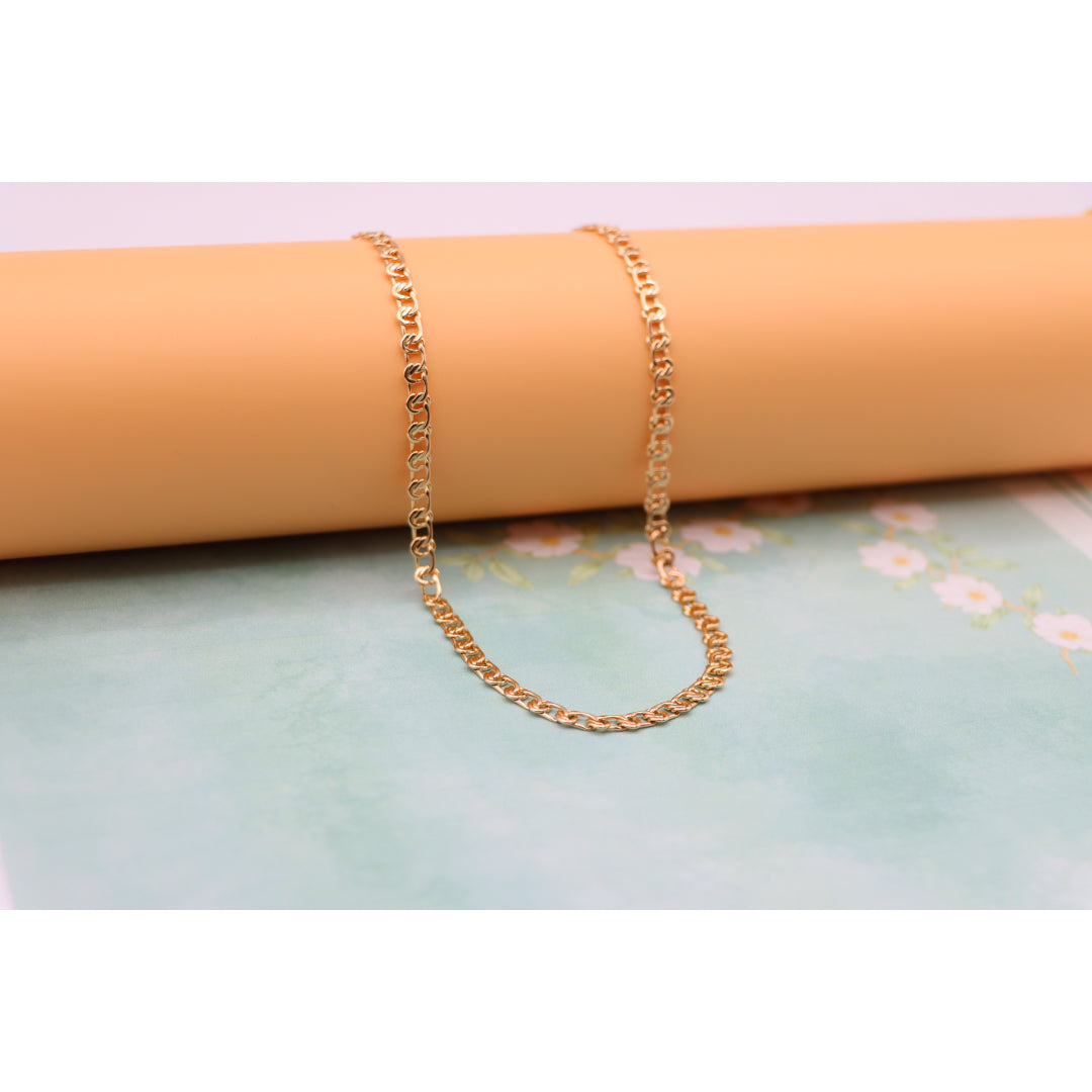 Classic Link Rose Gold Chain Necklace Elegant Shine, XPNL0129 (2013-9)