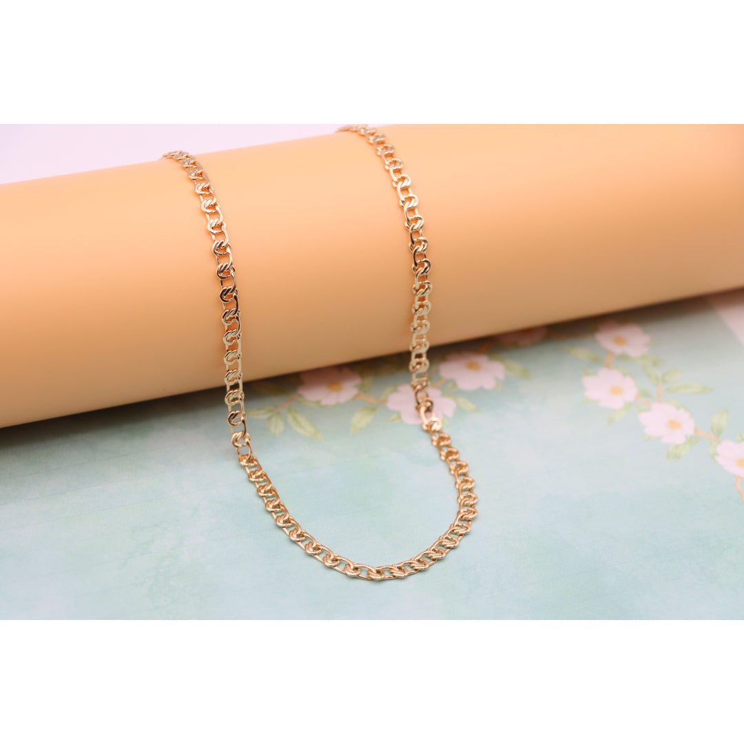 Classic Link Rose Gold Chain Necklace Elegant Shine, XPNL0129 (2013-9)
