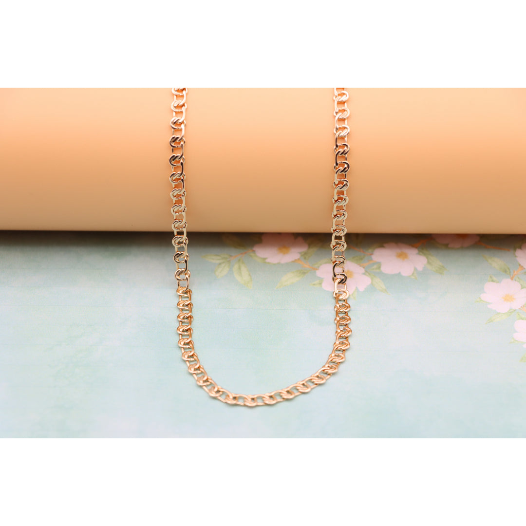 Classic Link Rose Gold Chain Necklace Elegant Shine, XPNL0129 (2013-9)