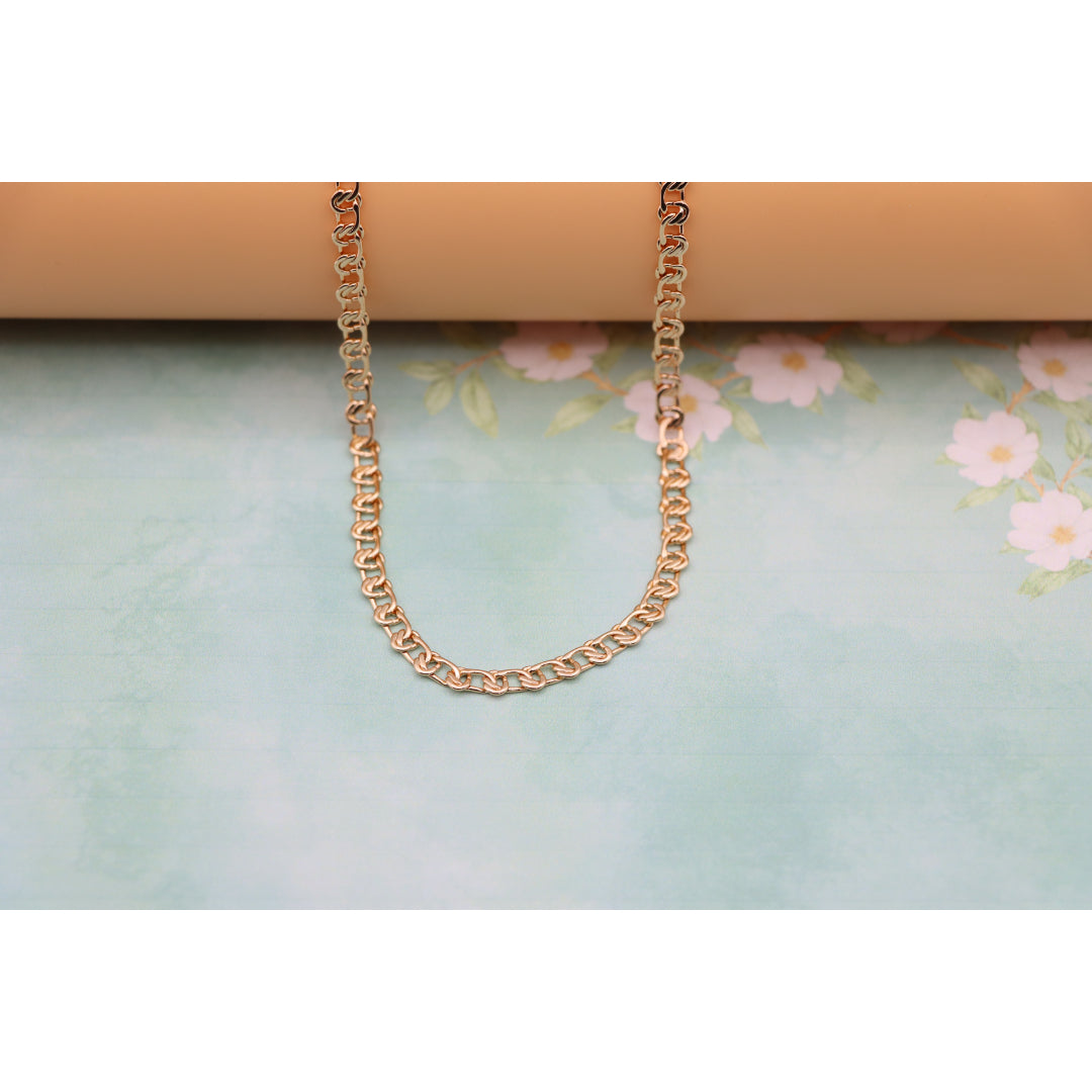 Classic Link Rose Gold Chain Necklace Elegant Shine, XPNL0129 (2013-9)