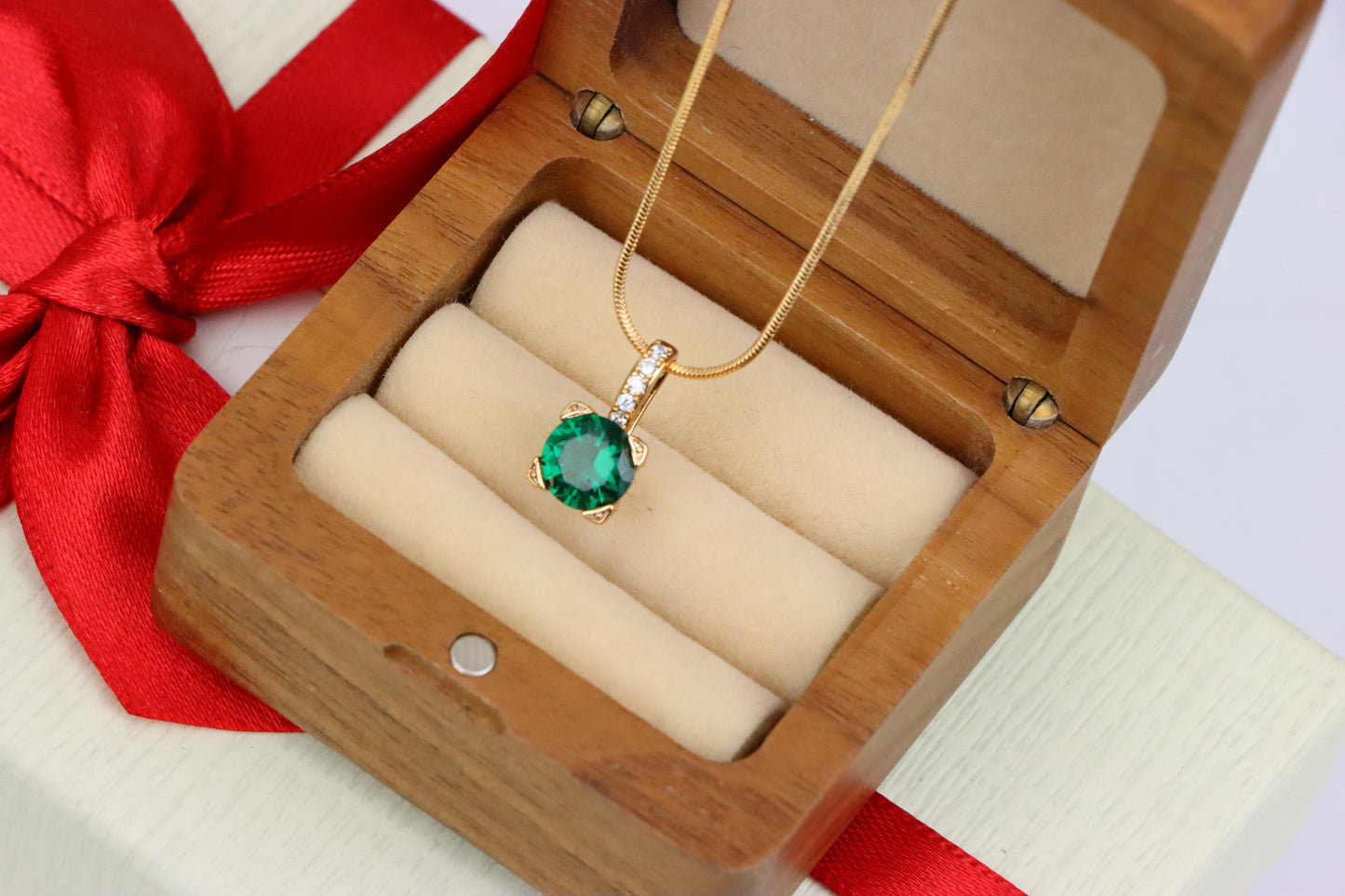 Vibrant Green Round Pendant with Stone-Studded Gold Plated Bail, XPPT1716 (2150-8)