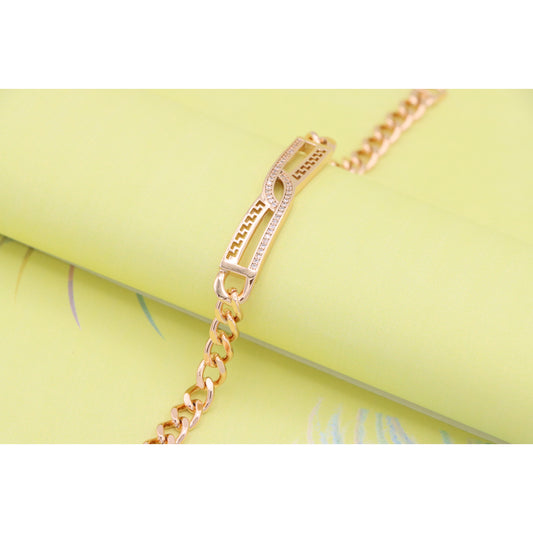 Elegant Rose Gold Bracelet with Diamond Cutout Design, XPBL0957 (2096-6)