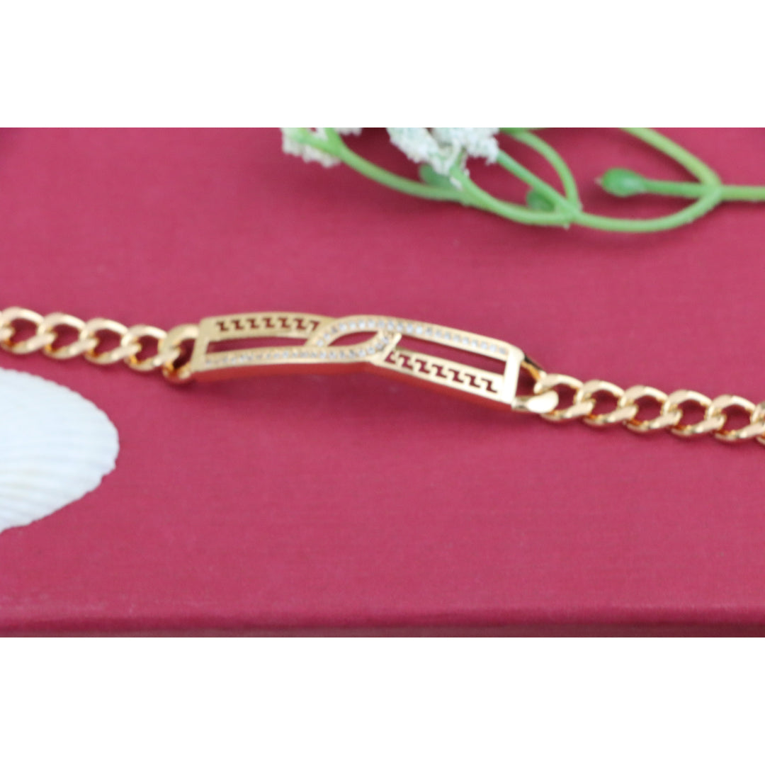 Elegant Rose Gold Bracelet with Diamond Cutout Design, XPBL0957 (2096-6)