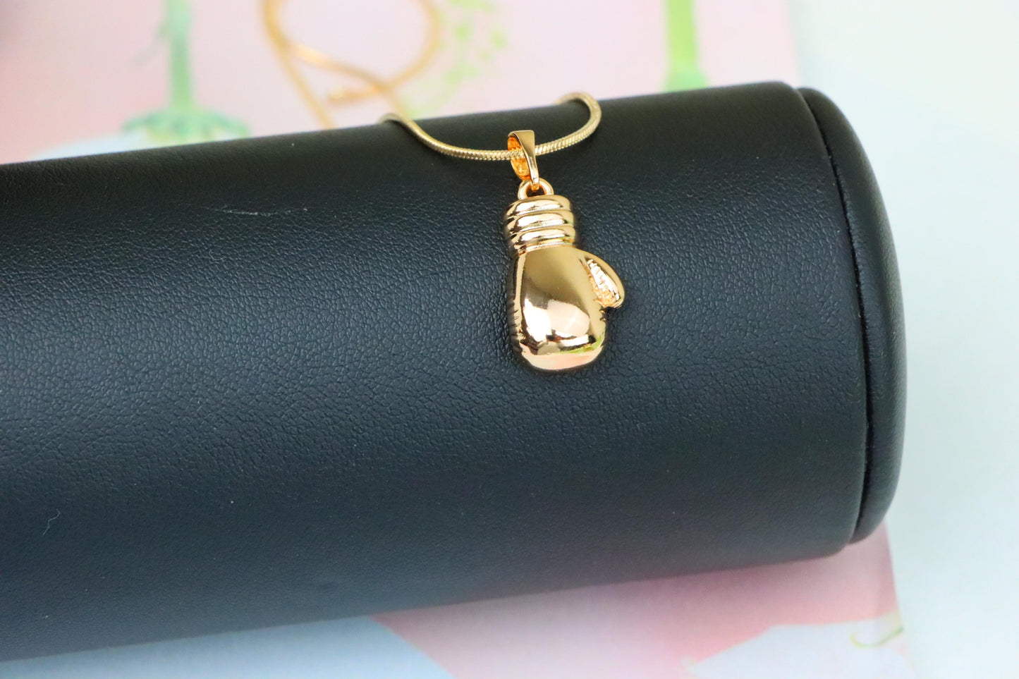 Boxing Glove Rose Gold Pendant for Sporty Charm, XPPT1285 (2129-1)