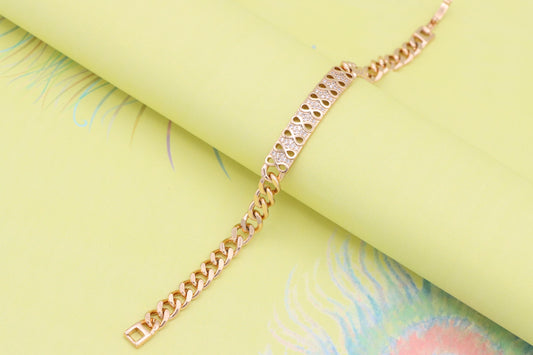 Elegant Infinity Pattern Rose Gold Bracelet with Sparkling CZ Stones, XPBL0965 (2097-4)