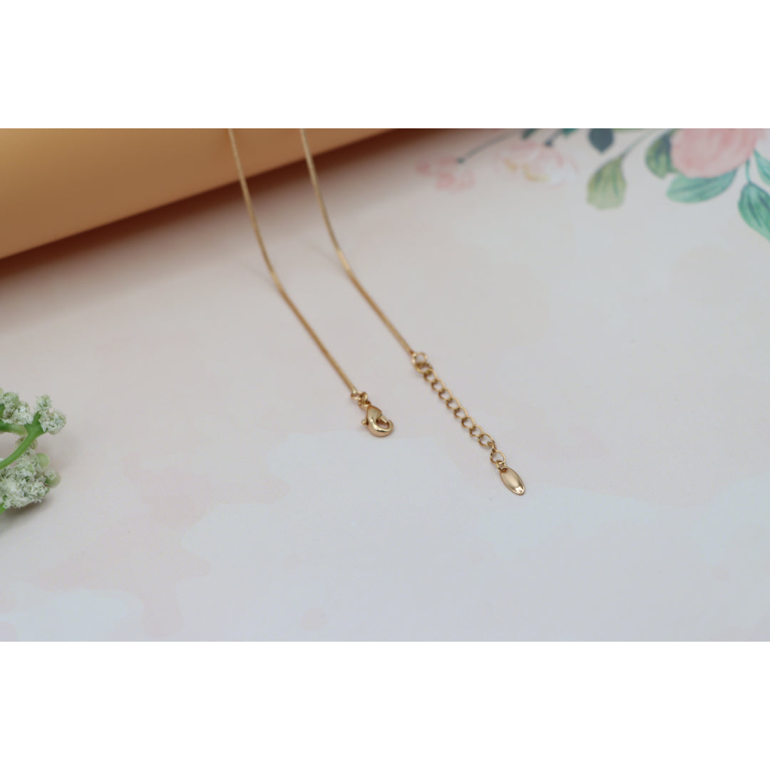 Stylish Rose Gold Plated Necklace with Double Circle Crystal Pendant, XPNL0146 (2015-6)