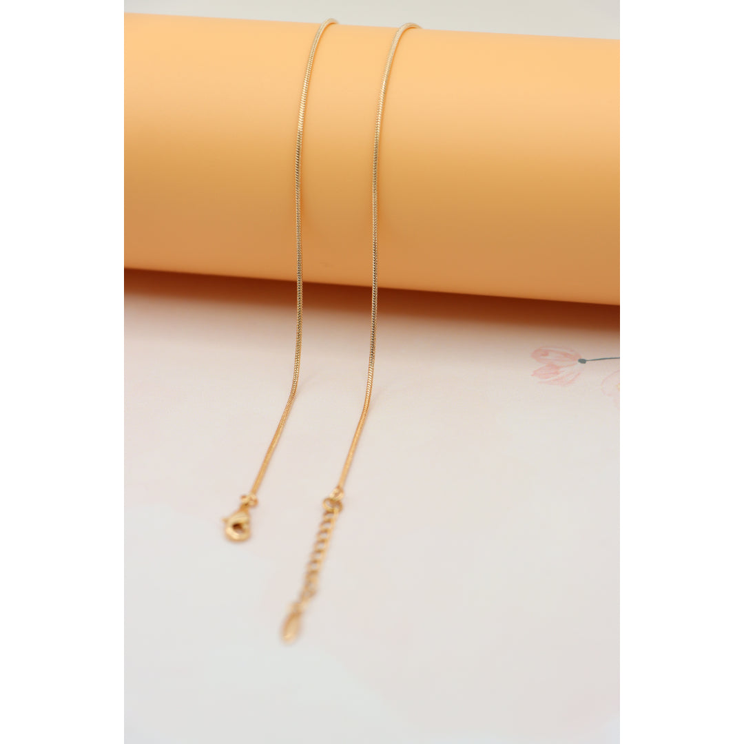 Stylish Rose Gold Plated Necklace with Double Circle Crystal Pendant, XPNL0146 (2015-6)
