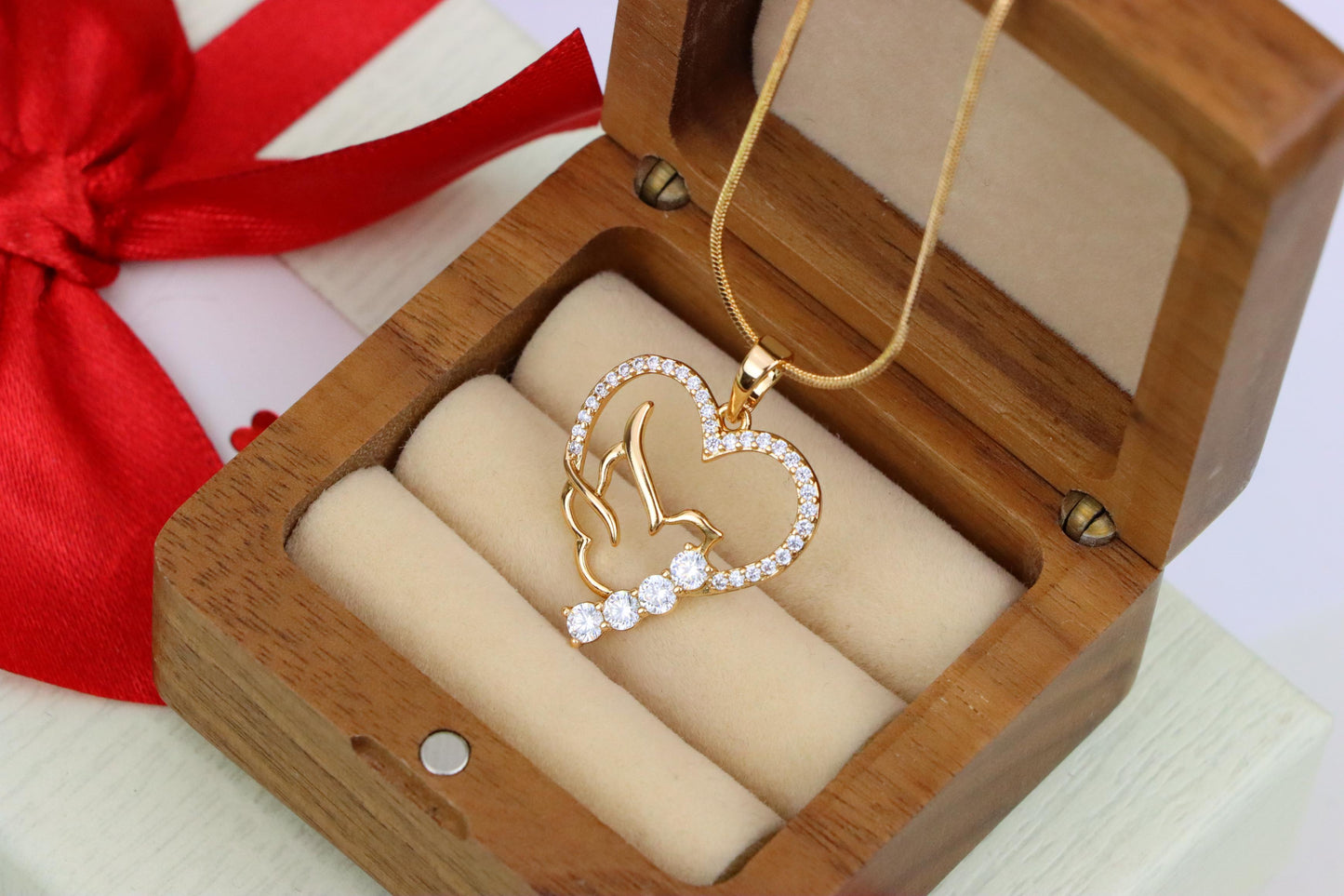 Heart Dove Rose Gold Pendant with Sparkling Stone Detailing, XPPT1295 (2130-1)