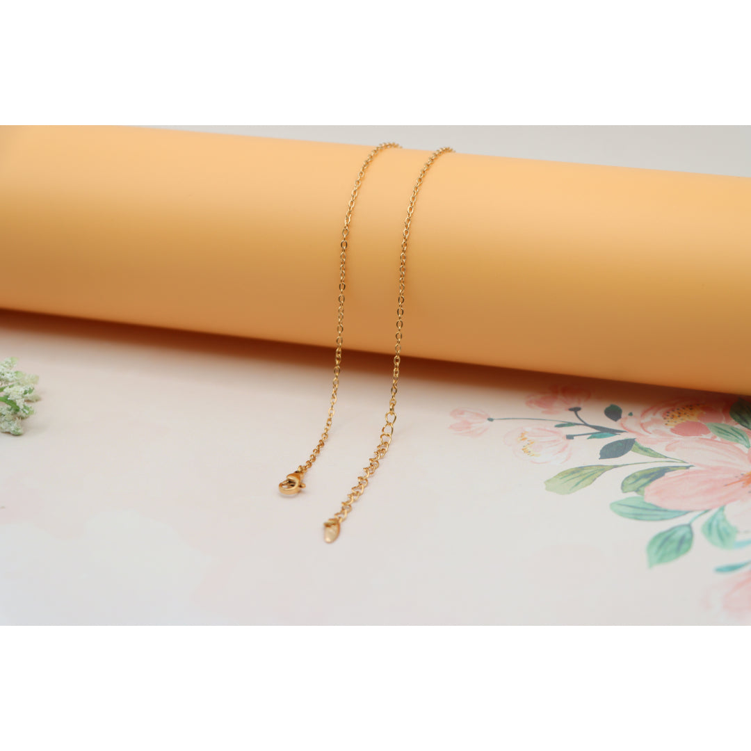 Elegant Rose Gold Plated Necklace w/ CZ Pendant, XPNL0159 (2016-9)