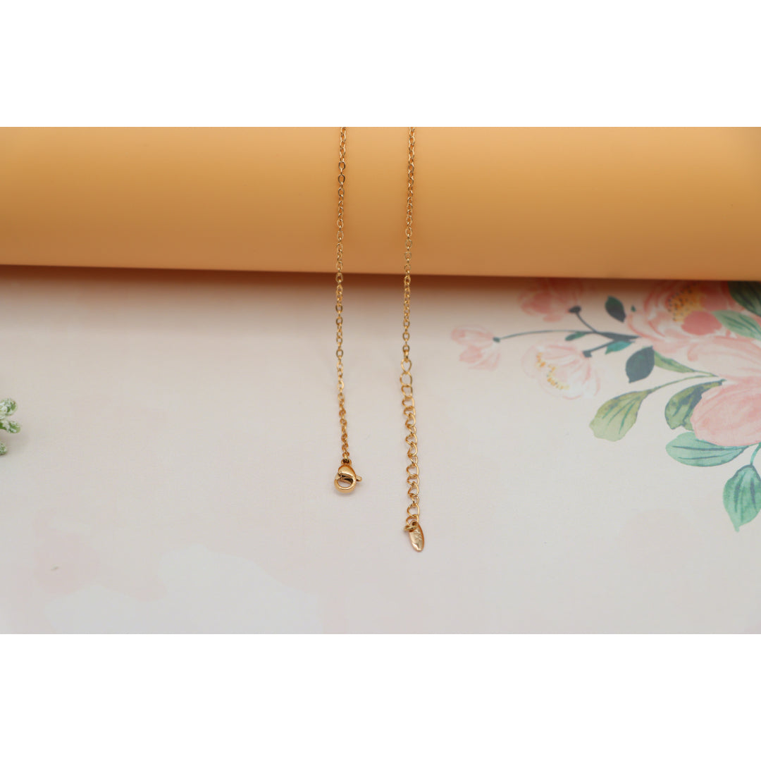 Elegant Rose Gold Plated Necklace w/ CZ Pendant, XPNL0159 (2016-9)