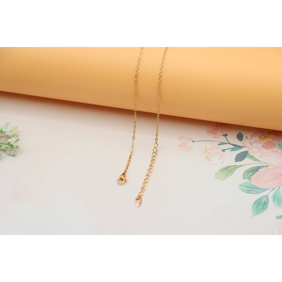 Elegant Rose Gold Plated Necklace w/ CZ Pendant, XPNL0159 (2016-9)
