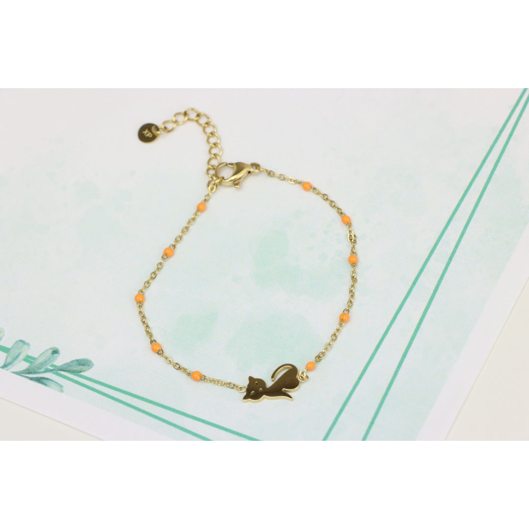 Elegant Yellow Gold Adjustable Bracelet with Sparkling Center Stone, XPBL0609 (2061-8)