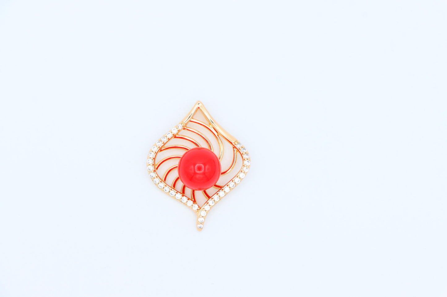 Elegant Rose Gold Pendant with Red Accent, XPPT1306 (2130-9)