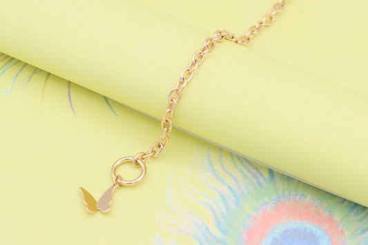 Butterfly Charm Rose Gold Toggle Bracelet, XPBL0987 (2099-6)