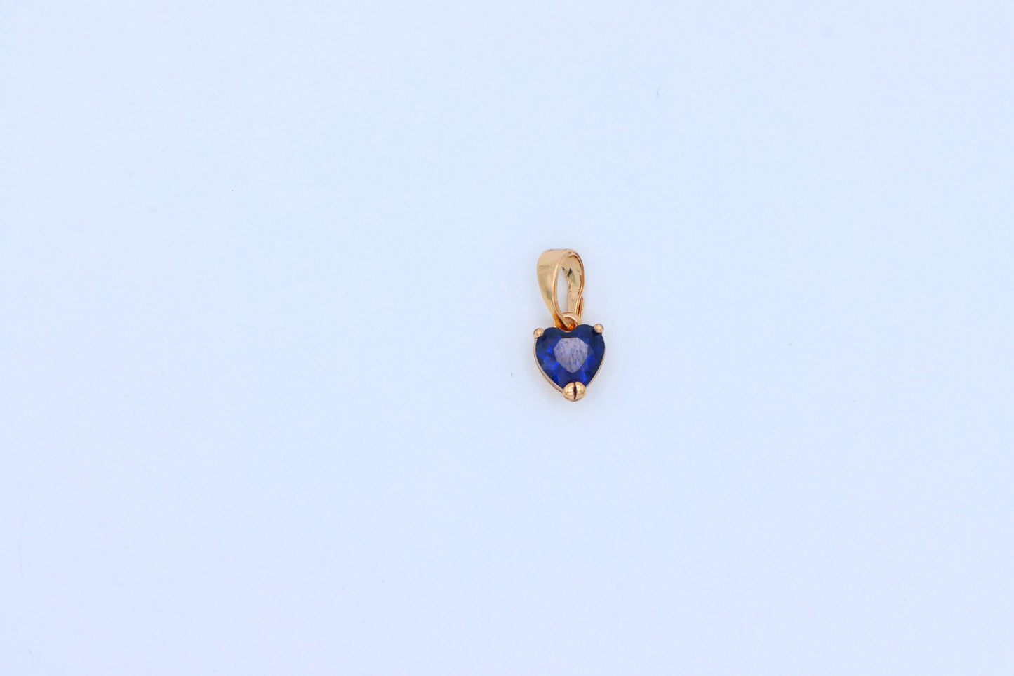 Heart-Shaped Dark Blue Pendant with Rose Gold Finish, XPPT1321 (2132-2)