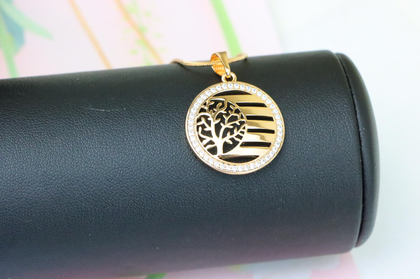 Tree of Life Circle Pendant in Rose Gold, XPPT1322 (2132-3)