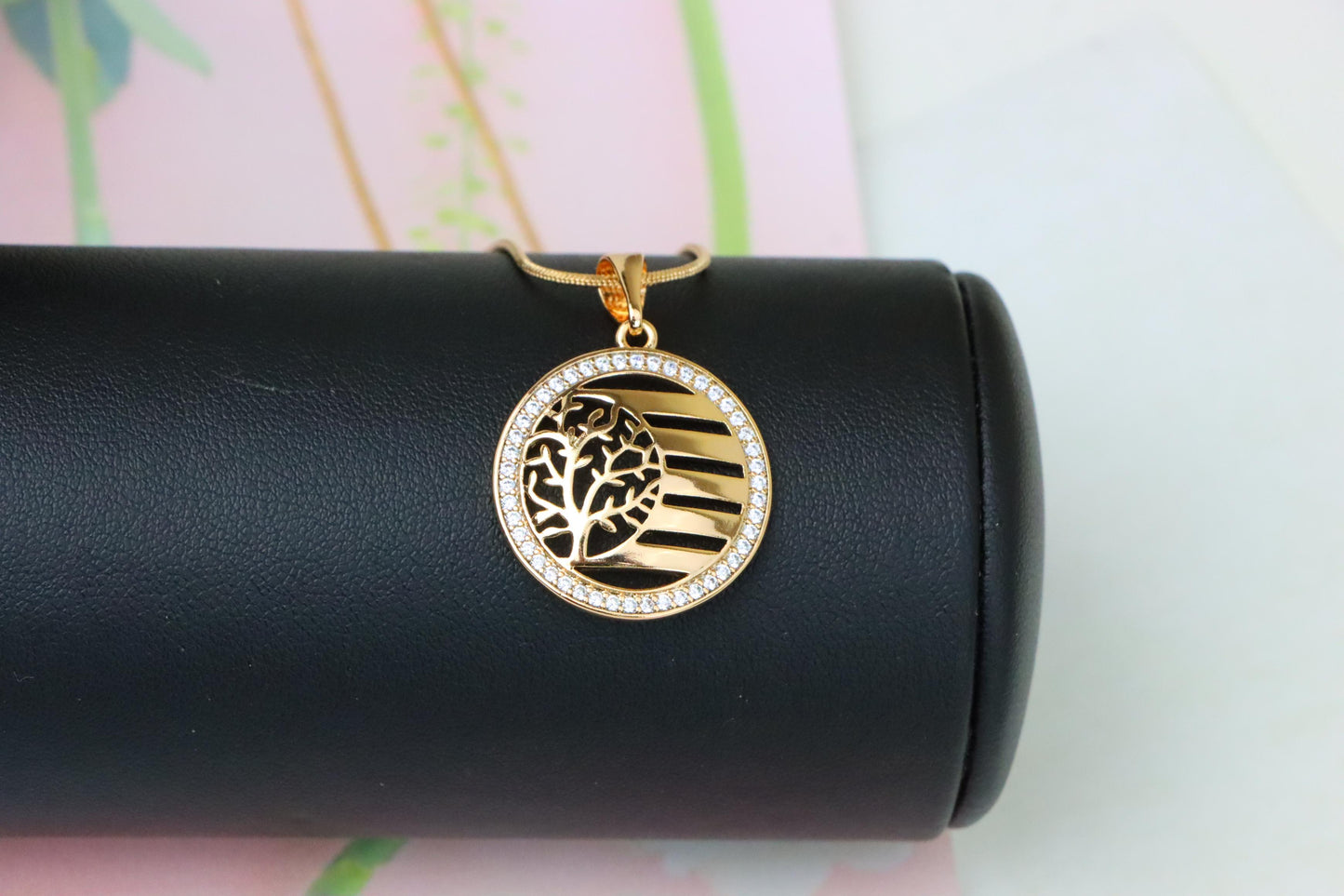 Tree of Life Circle Pendant in Rose Gold, XPPT1322 (2132-3)