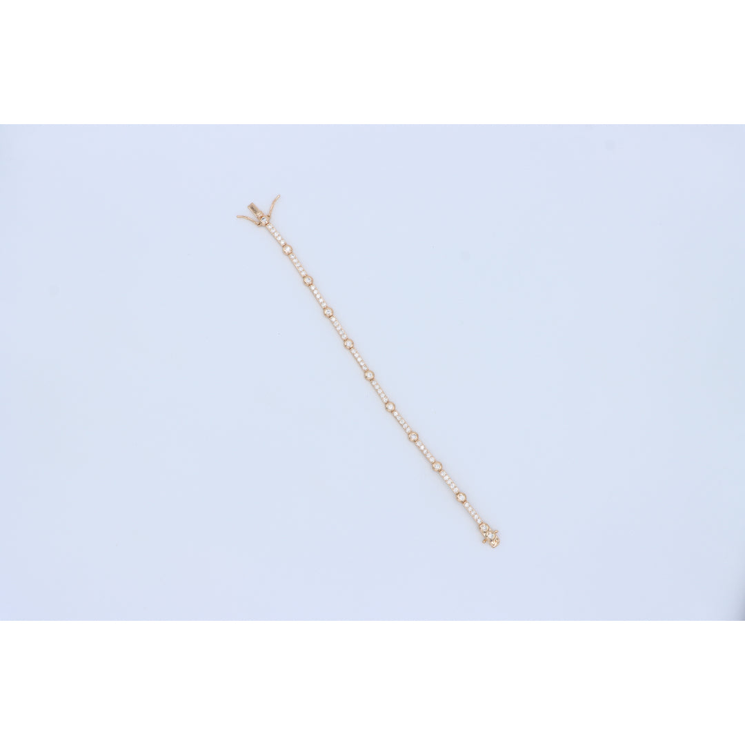 Elegant Rose Gold Bracelet with Sparkling Stones, XPBL0631 (2063-10)
