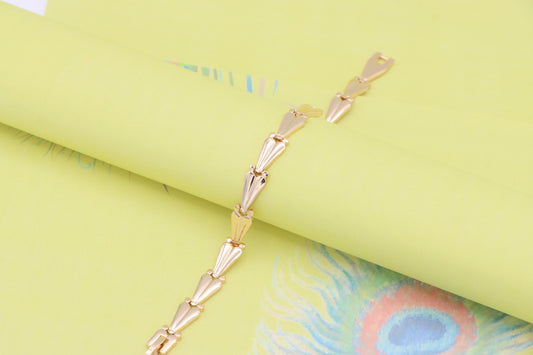 Elegant Rose Gold Bracelet with Tapered Segment Design, XPBL0999 (2100-8)
