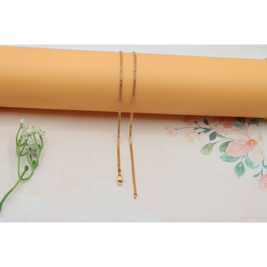 Classic Rose Gold Chain Necklace, Sleek Everyday Chain Design, XPNL0185 (2019-5)