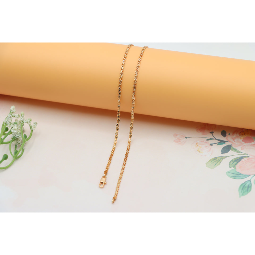 Classic Rose Gold Chain Necklace, Sleek Everyday Chain Design, XPNL0185 (2019-5)