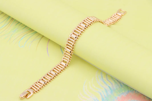 Bold Textured Rose Gold Bracelet in Brass, XPBL1000 (2100-9)