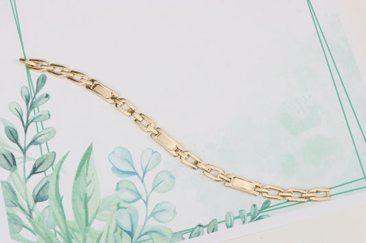 Bold Link Design Rose Gold Bracelet, XPBL1002 (2101-1)