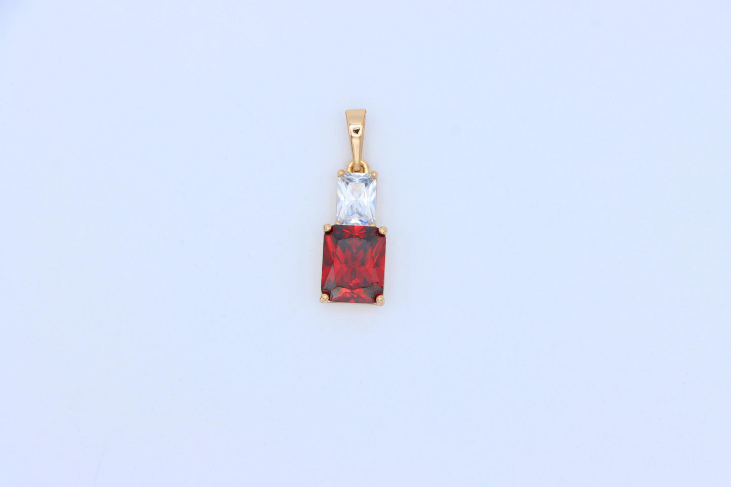 Bold Red Pendant in Gold-Plated Setting – Luxe Statement Accent, XPPT1809 (2153-3)