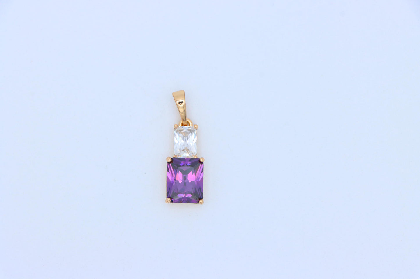 Elegant Purple Pendant with Gold-Plated Finish – Luxe & Vibrant Style, XPPT1810 (2153-3)