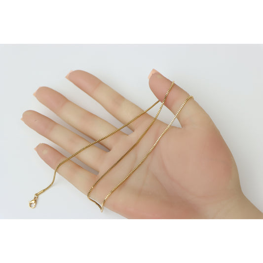 Minimalist Rose Gold Flat Chain Necklace – Sleek 18 Inch Design, XPNL0204 (2021-4)