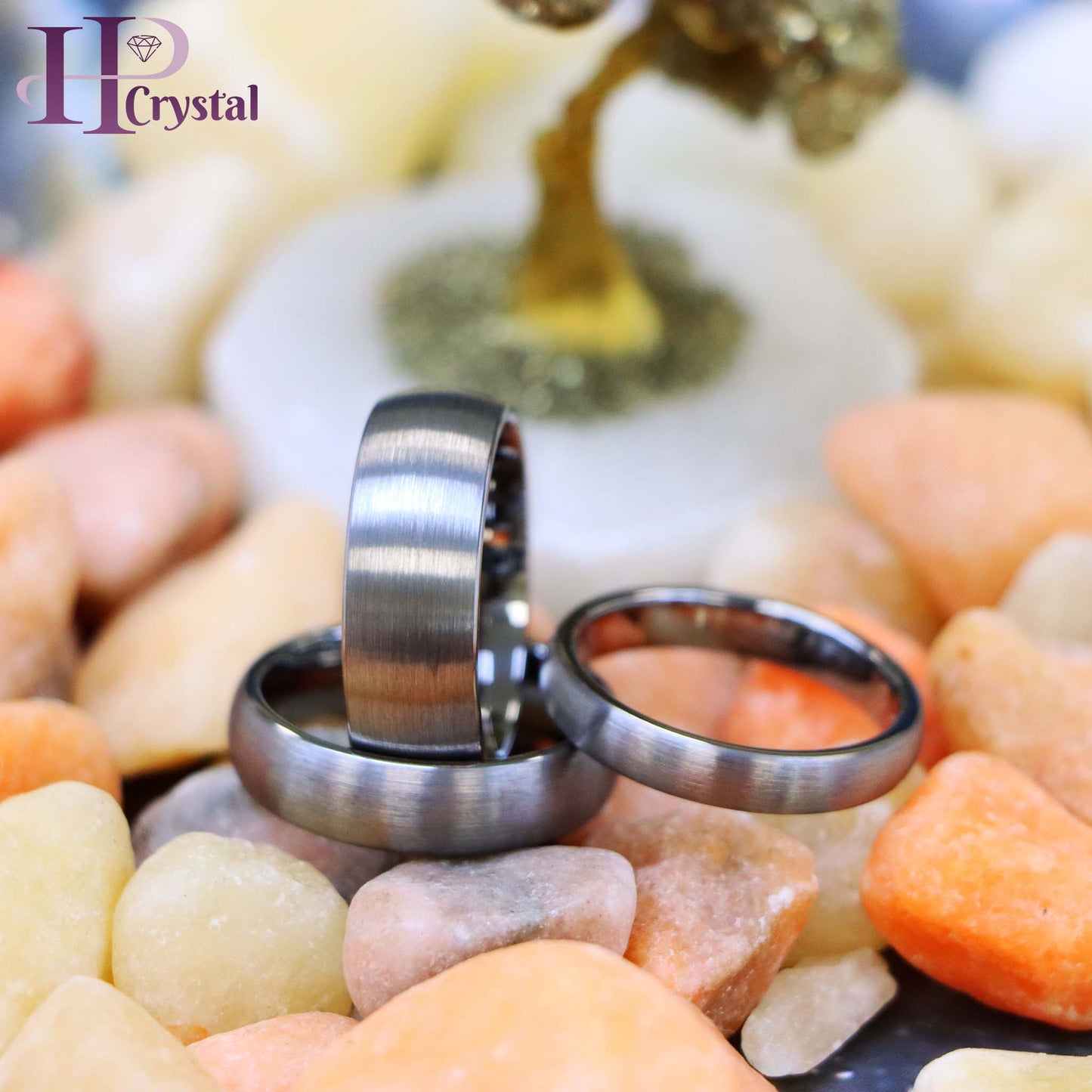 Brushed Domed Classic Style Tungsten Ring