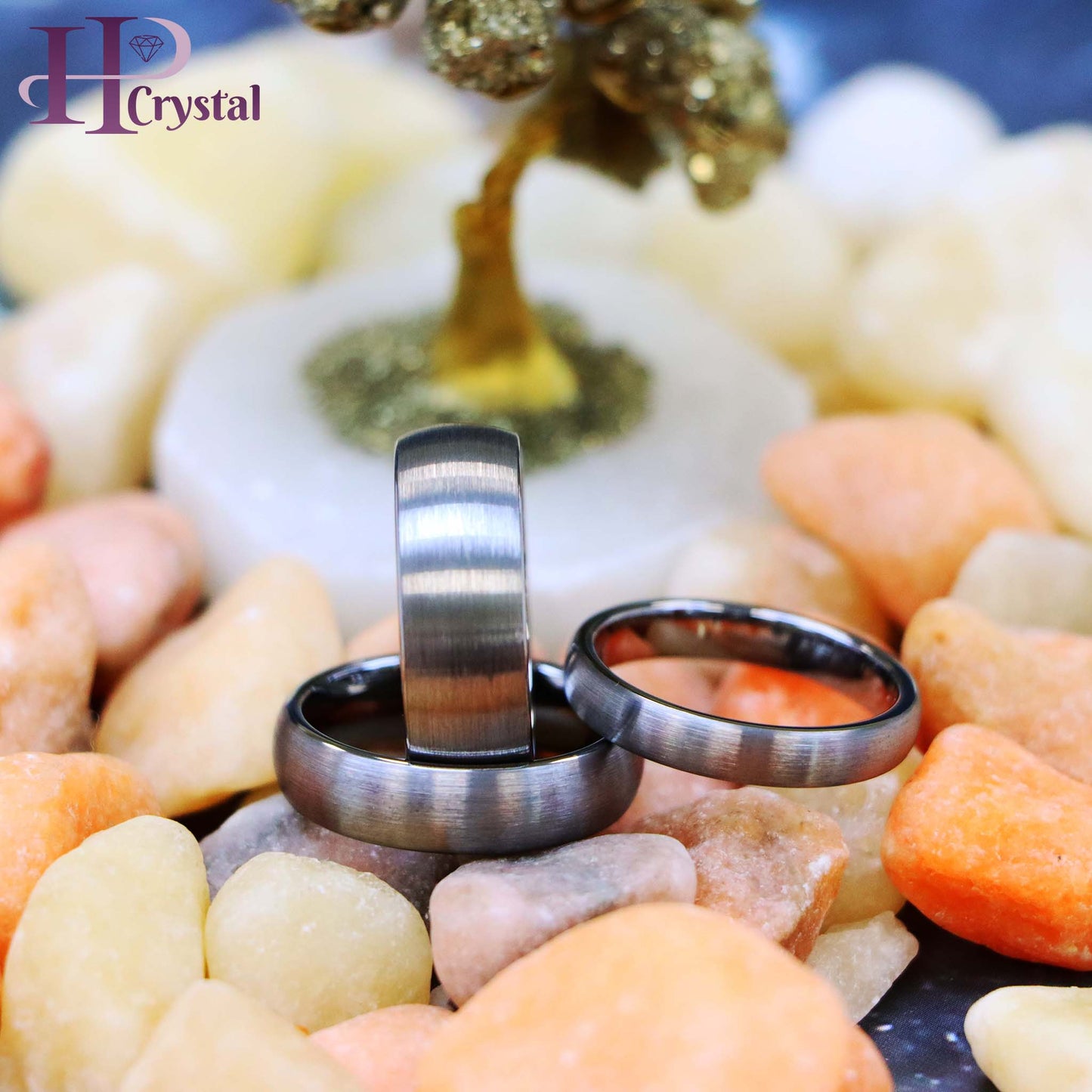 Brushed Domed Classic Style Tungsten Ring