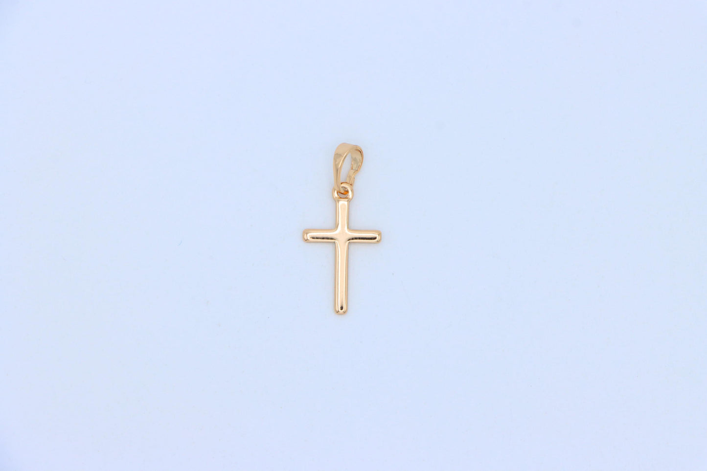 Minimalist Rose Gold Cross Pendant in Smooth Finish, XPPT1834 (2154-10)