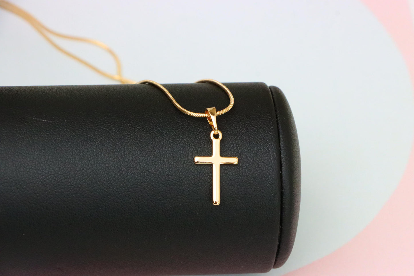 Minimalist Rose Gold Cross Pendant in Smooth Finish, XPPT1834 (2154-10)