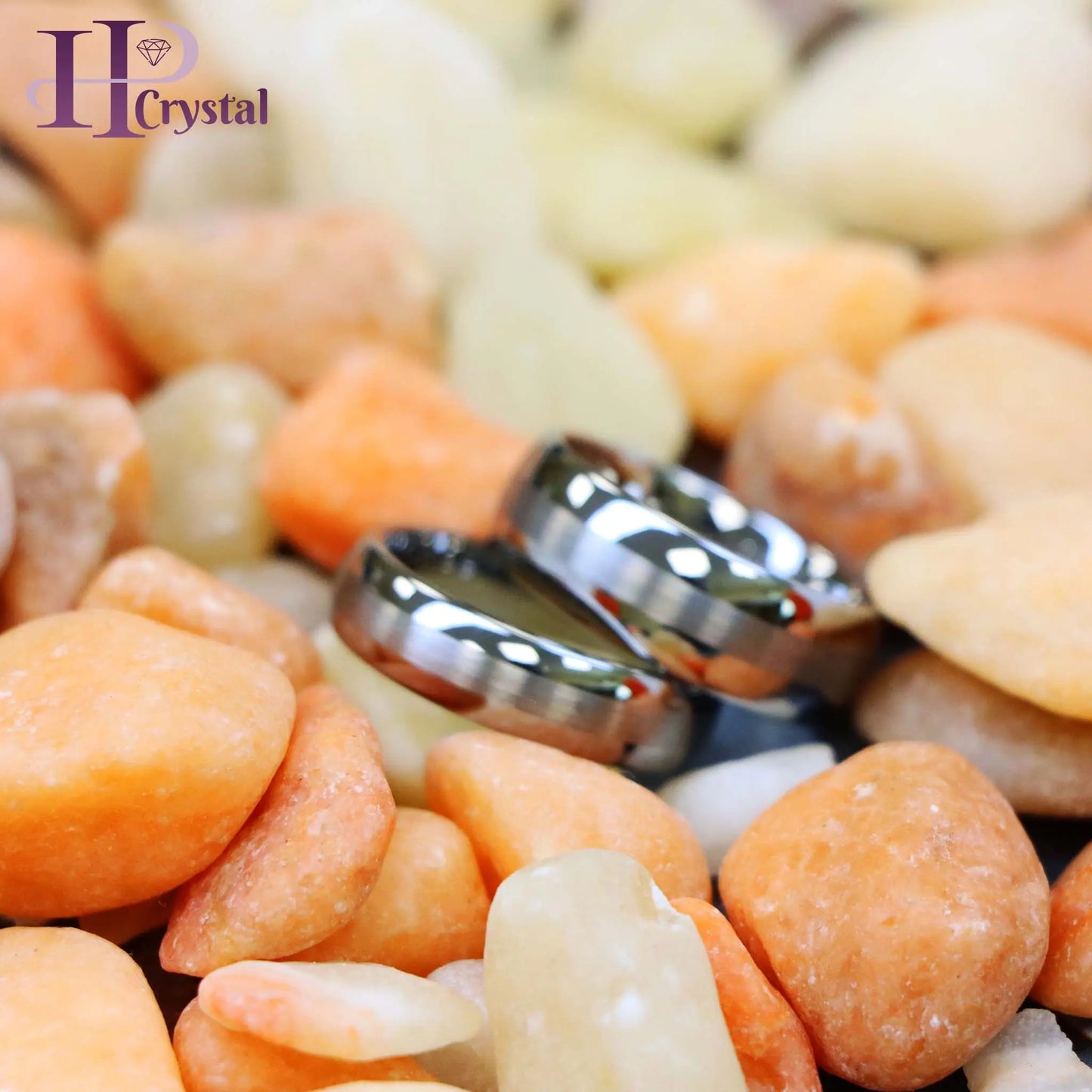 Polished Shiny with Brushed Center Tungsten Ring