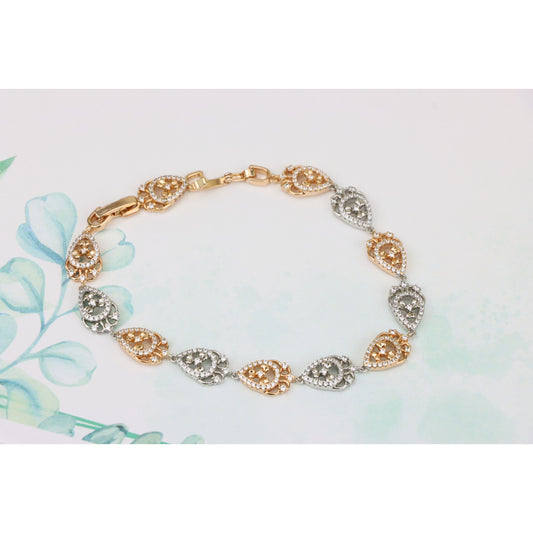 Rose Gold and Silver Dual Tone Bracelet, XPBL0687 (2069-6)