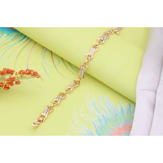 Elegant Rose Gold Plated Bracelet with Crystals and Adjustable Fit, XPBL0692 (2070-1)