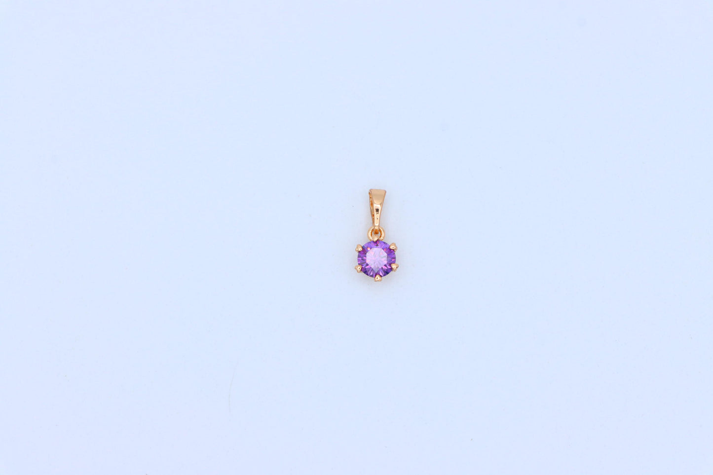 Dainty Purple Round Pendant in Rose Gold Finish – Chic Design,XPPT1850 (2156-6)