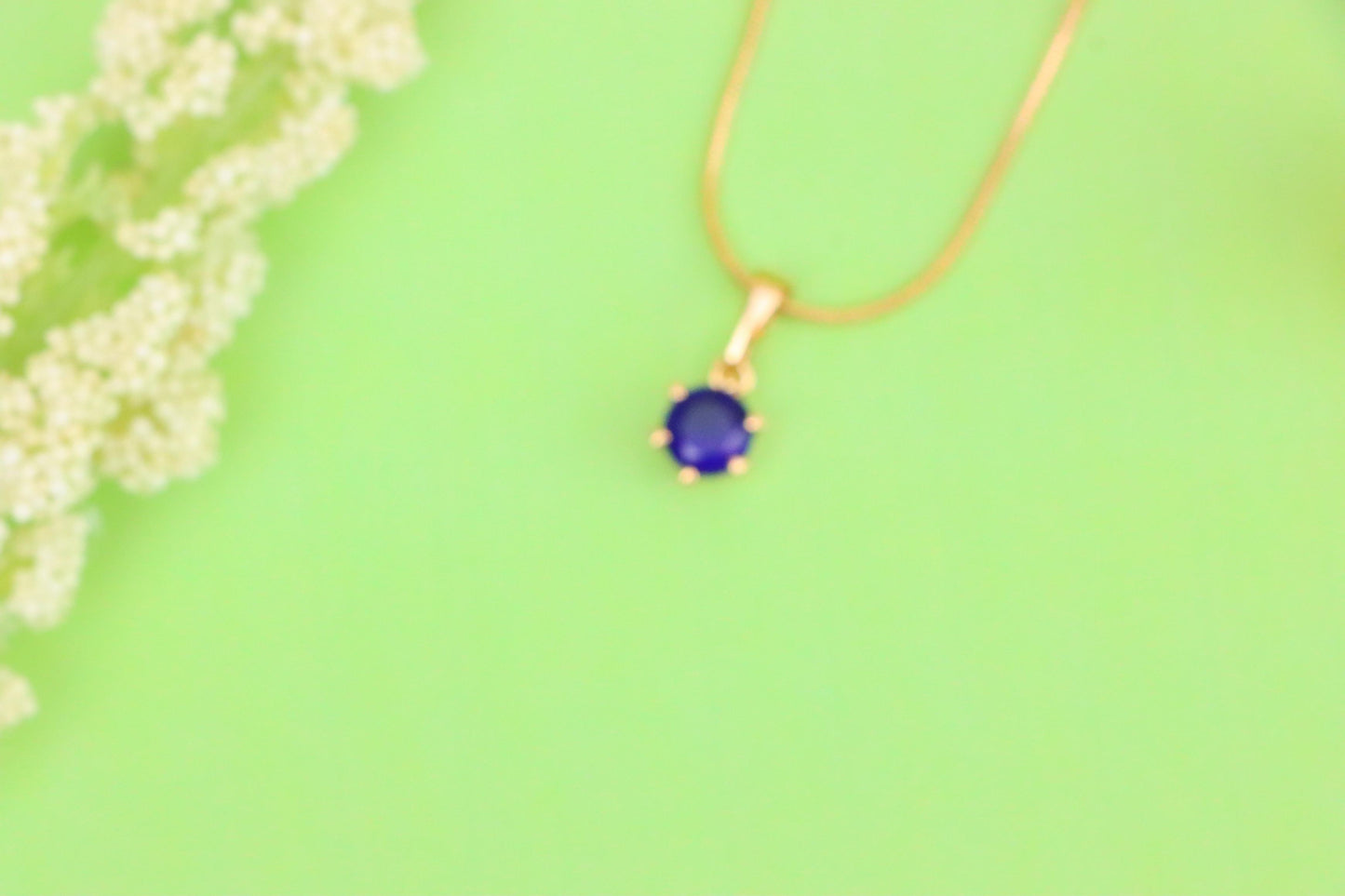 Round Blue Pendant in Rose Gold Plating – Petite Charm, XPPT1851 (2156-6)