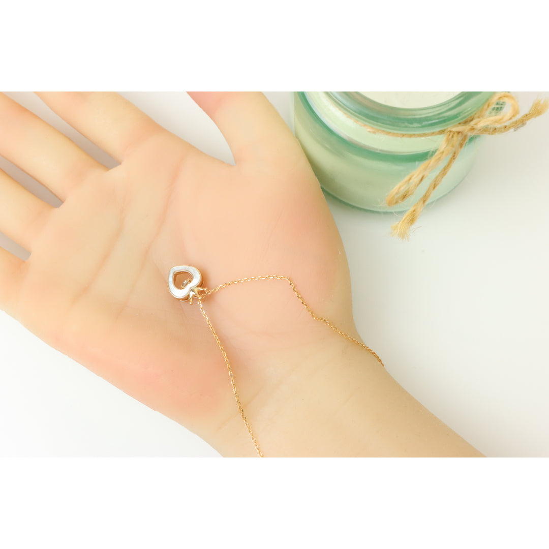 Crowned Heart Rose Gold Necklace with White Enamel, XPNL0232 (2024-2)