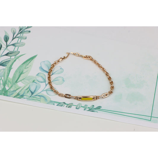 Elegant Rose Gold Bracelet with Yellow Accent, XPBL0701 (2070-10)