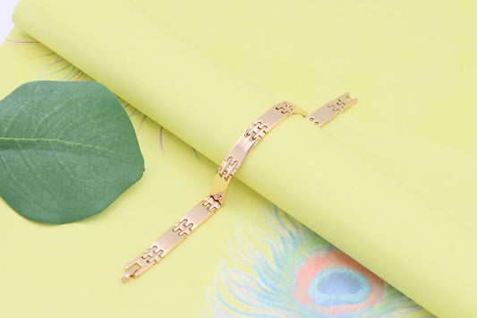 Rose Gold Bracelet with Bold Link Design, XPBL1092 (2110-1)