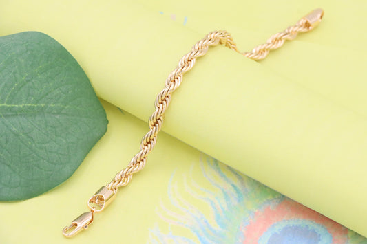 Elegant Twisted Rope Design Rose Gold Bracelet for Women, XPBL1098 (2110-7)