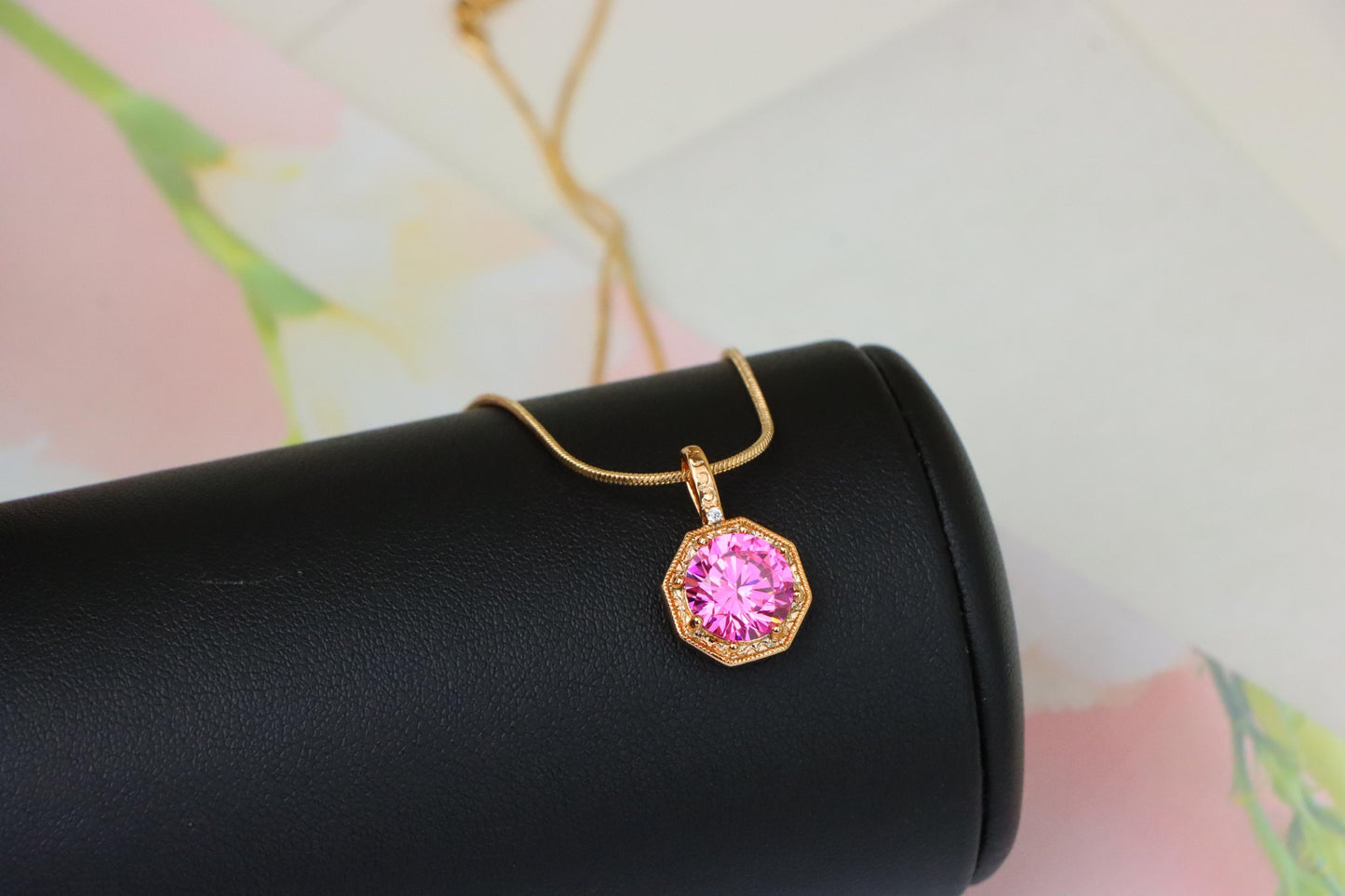 Elegant Gold-Plated Light Purple Pendant, XPPT1391 (2134-2)
