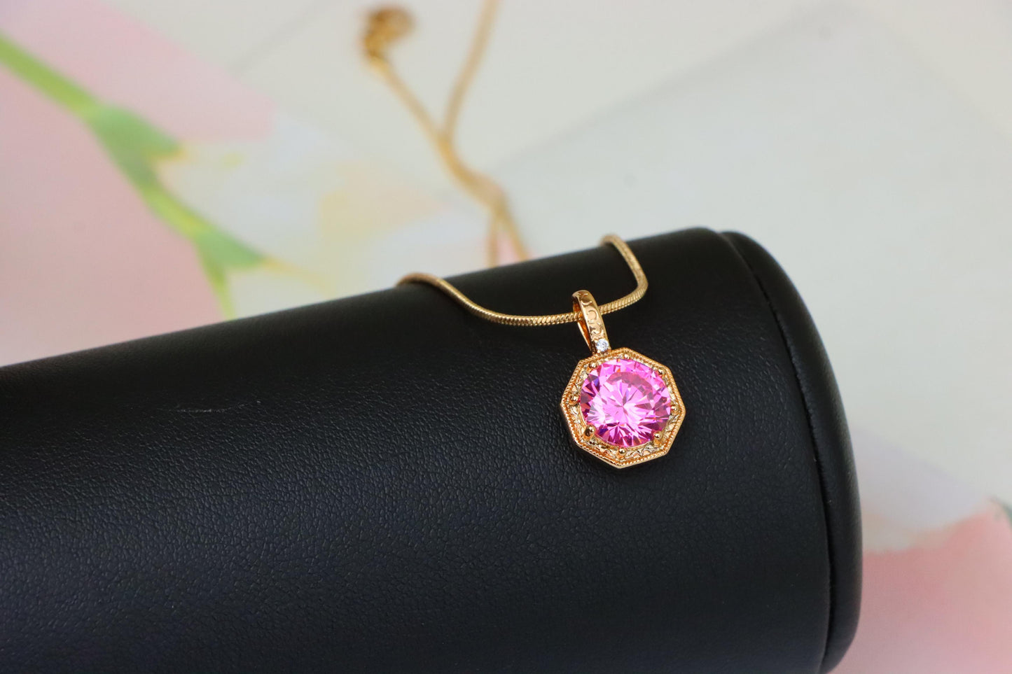 Elegant Gold-Plated Light Purple Pendant, XPPT1391 (2134-2)