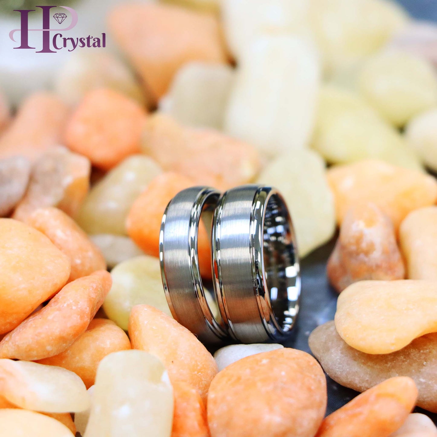 Domed Brushed Center High Polish Ridge Edge Tungsten Ring