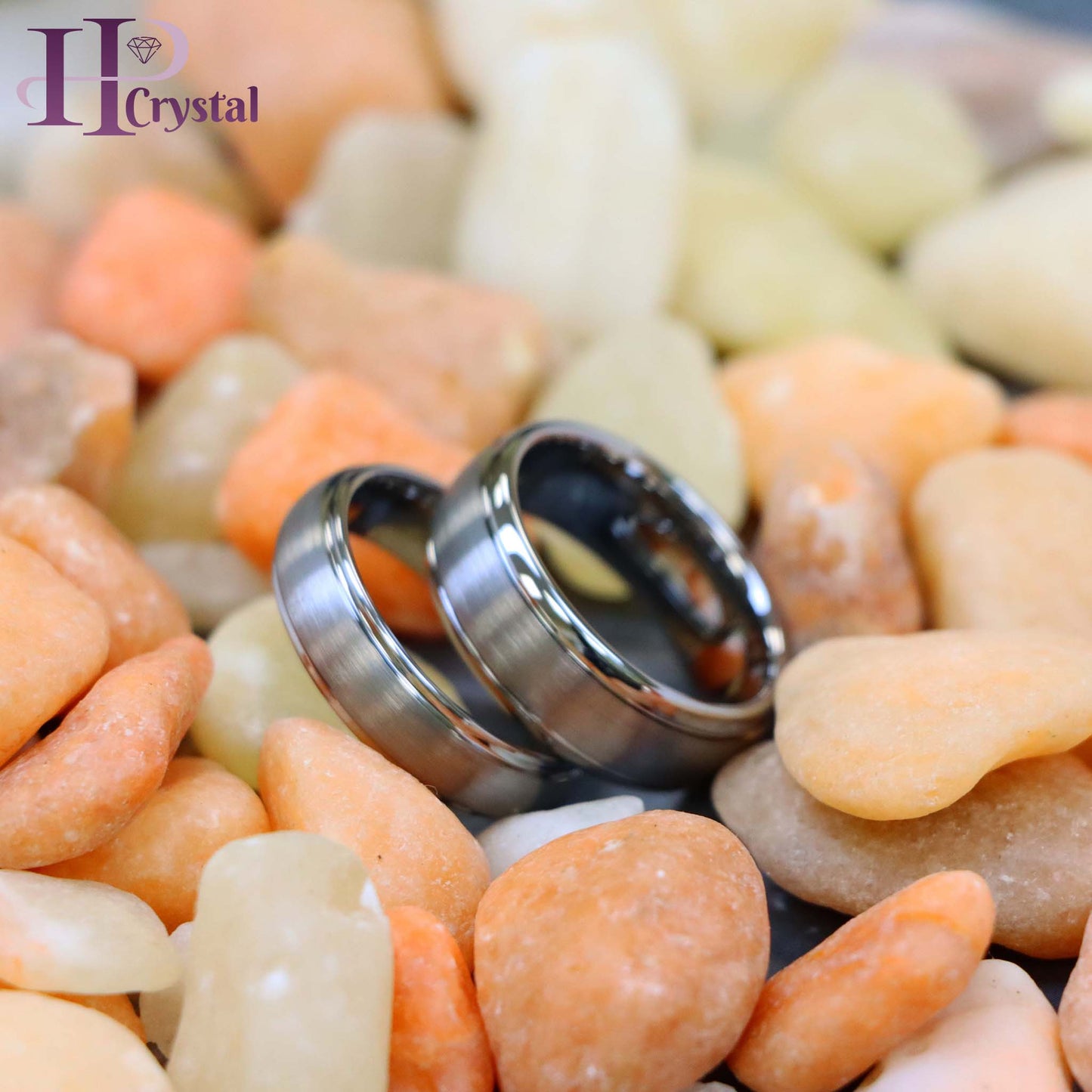 Domed Brushed Center High Polish Ridge Edge Tungsten Ring