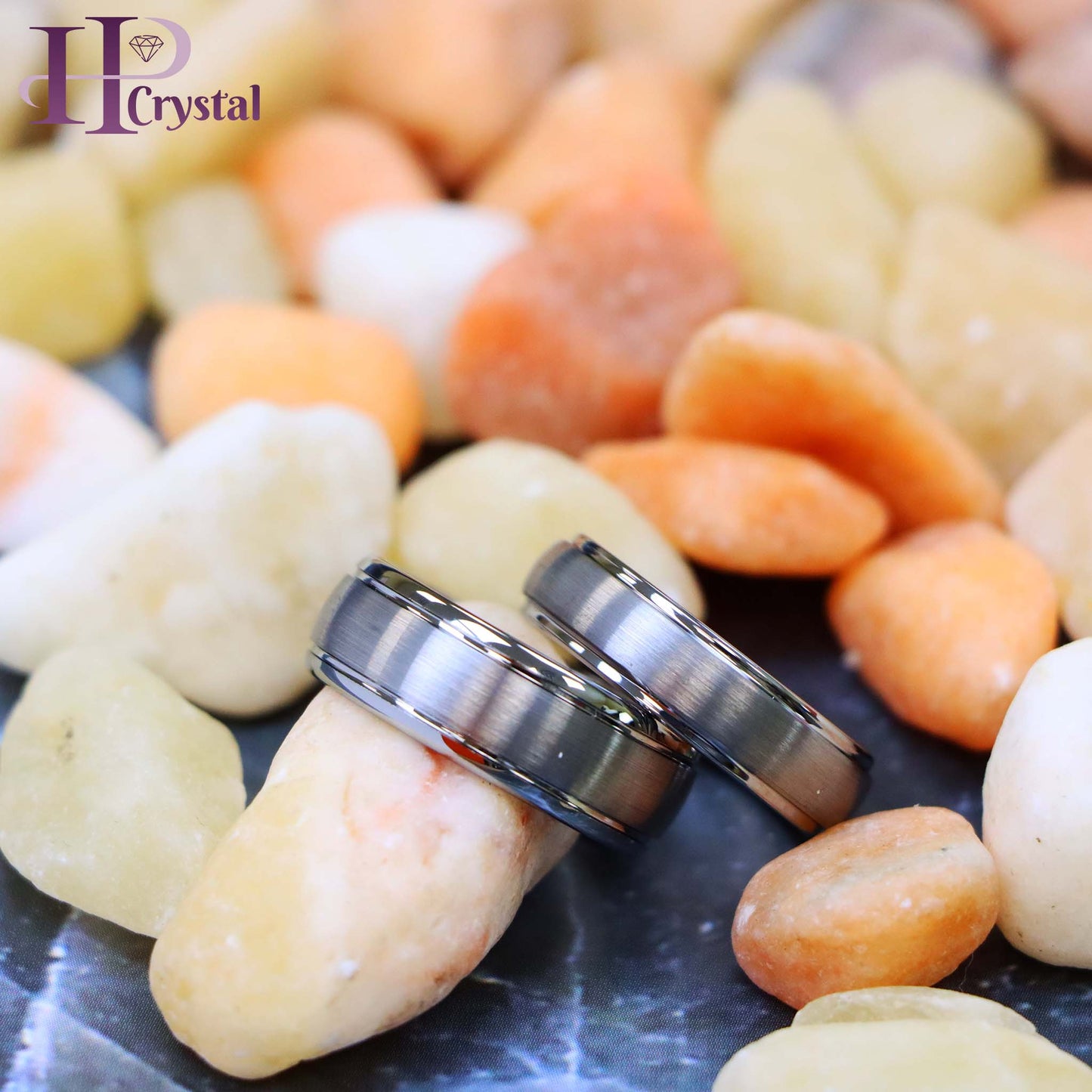 Domed Brushed Center High Polish Ridge Edge Tungsten Ring
