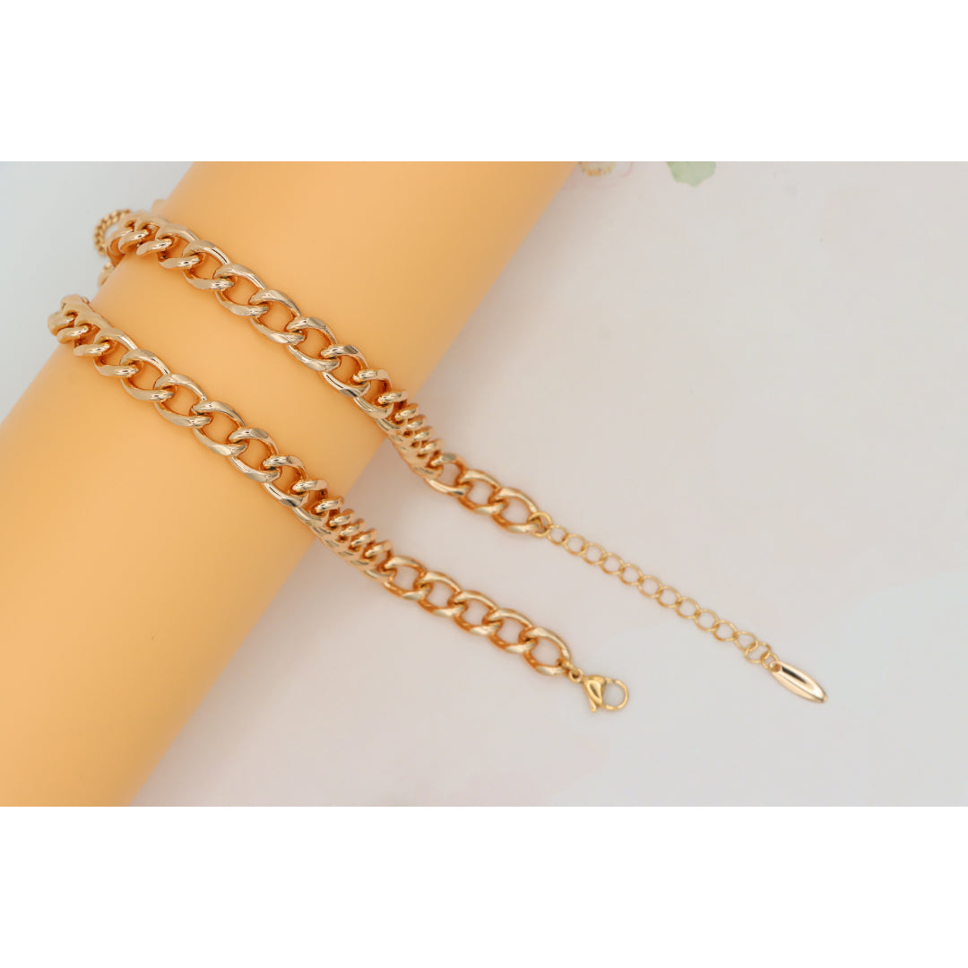 Chunky Heart Pendant Rose Gold Necklace, XPNL0254 (2026-4)