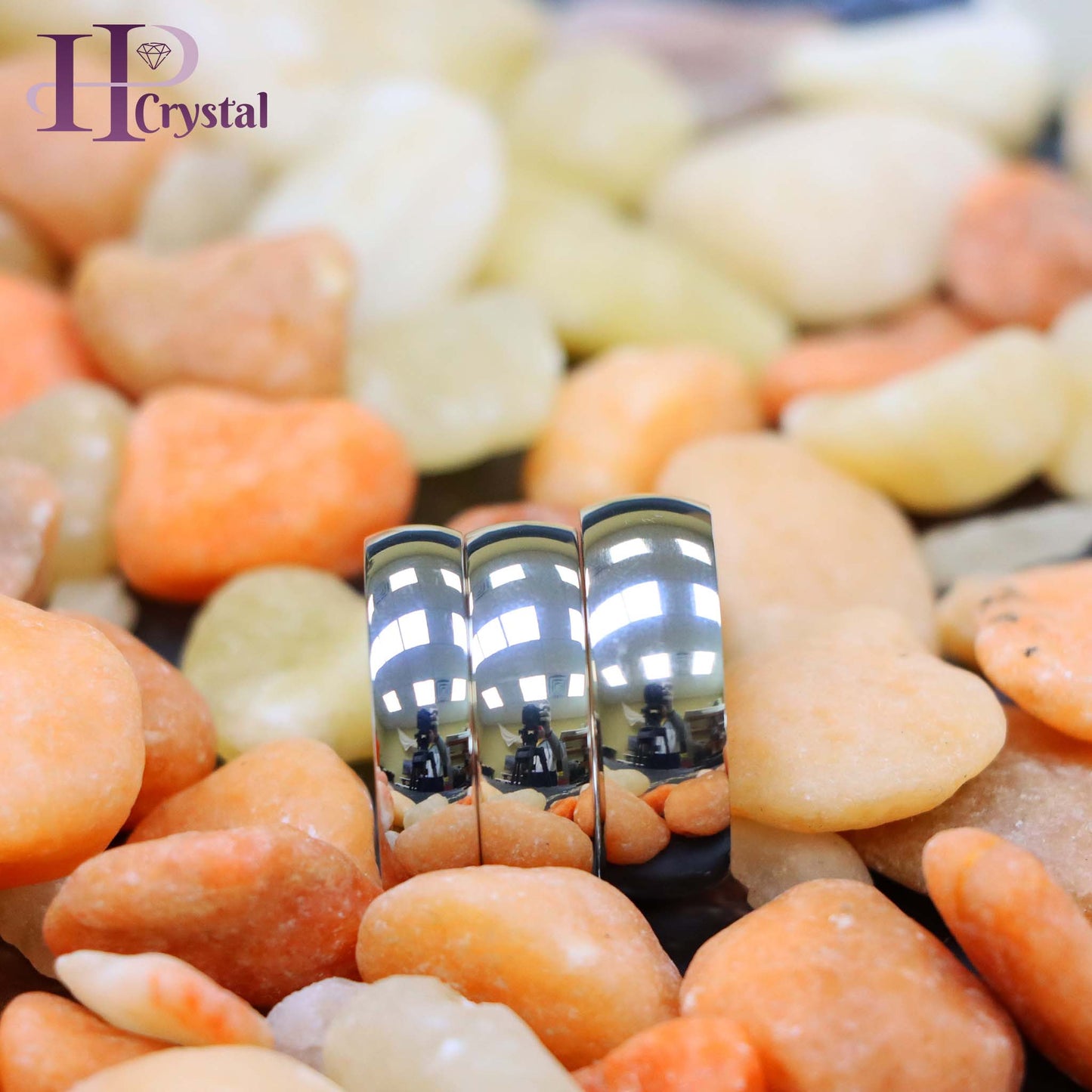 White Titanium Classic Domed Ring Titanium Ring